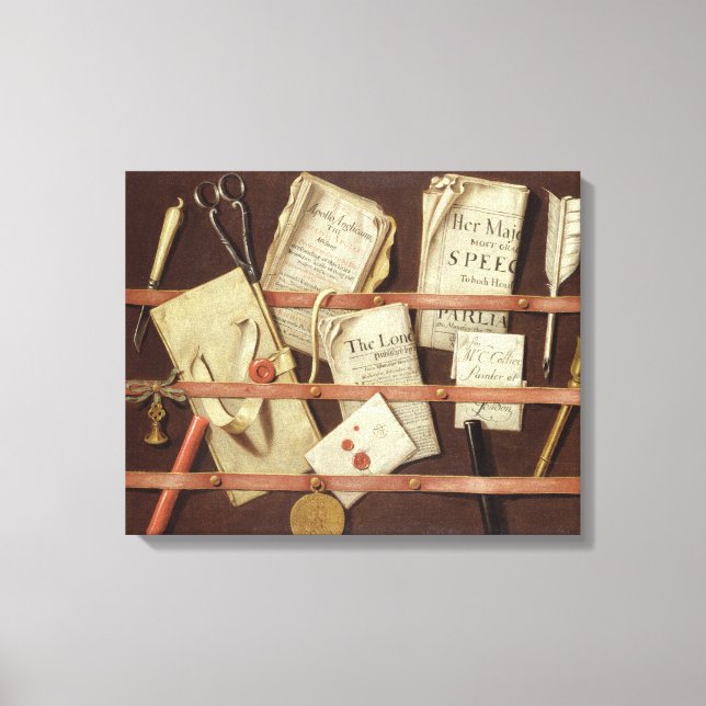 Impressão Em Tela Composição Trompe L'Oeil (Frente)