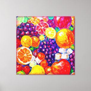 Impressão Em Tela comprar de Arte Fresco - Padrão de Frutas