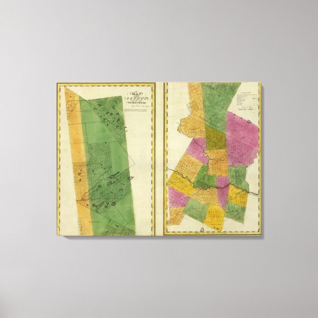 Impressão Em Tela Condado de Herkimer (Frente)