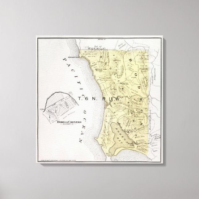 Impressão Em Tela Condado de Sonoma, Califórnia 28 (Frente)