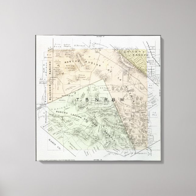 Impressão Em Tela Condado de Sonoma, Califórnia 32 (Frente)