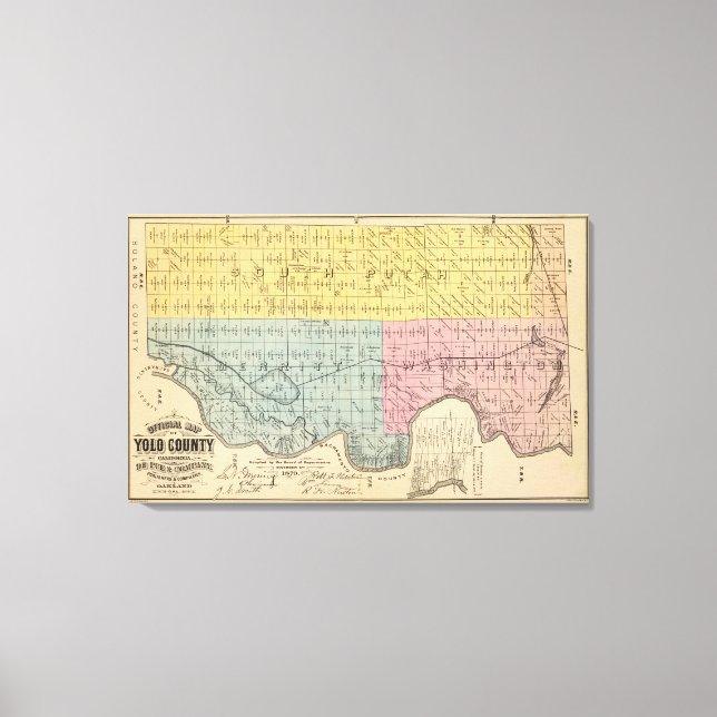 Impressão Em Tela Condado de Yolo 1 (Frente)