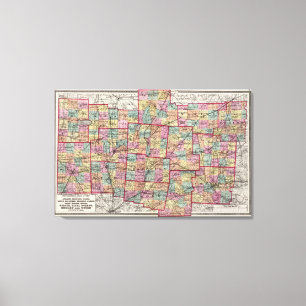 Impressão Em Tela Condados 2 de Ohio