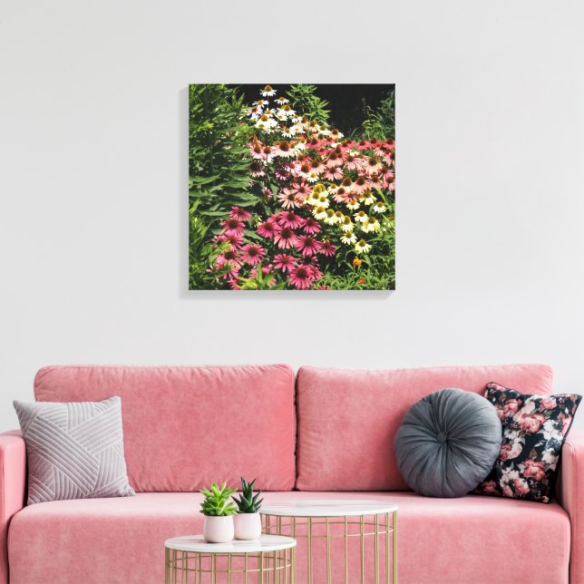 Impressão Em Tela Coneflowers 16"x16" (Insitu(Sala de estar))