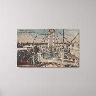 Impressão Em Tela Coney Island, NY - Atire na pista de Schutes
