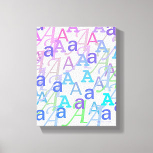 Impressão Em Tela Confete de Letras "A"