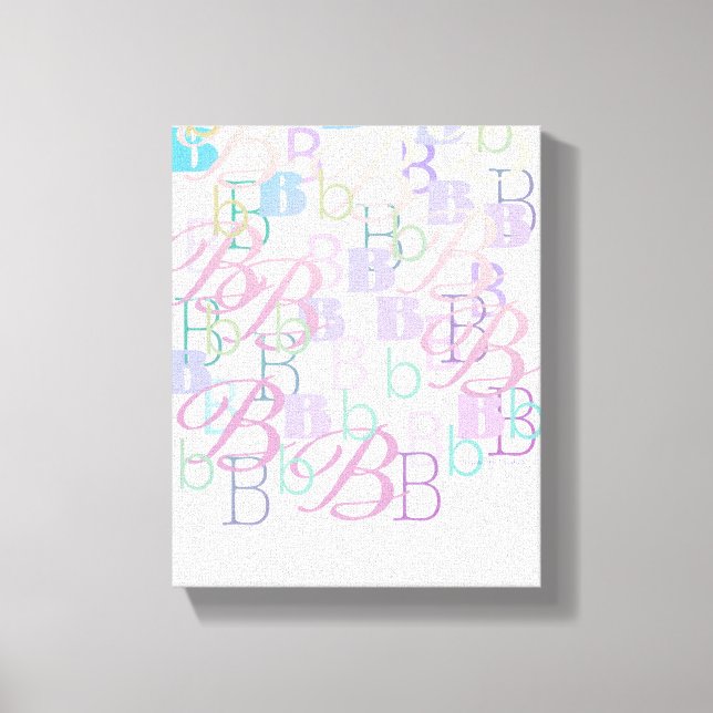 Impressão Em Tela Confete de Letras "B" (Frente)