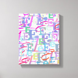 Impressão Em Tela Confete de Letras "E"