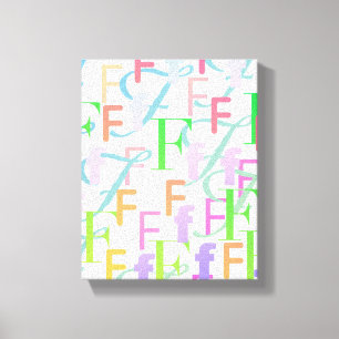 Impressão Em Tela Confete de Letras "F"