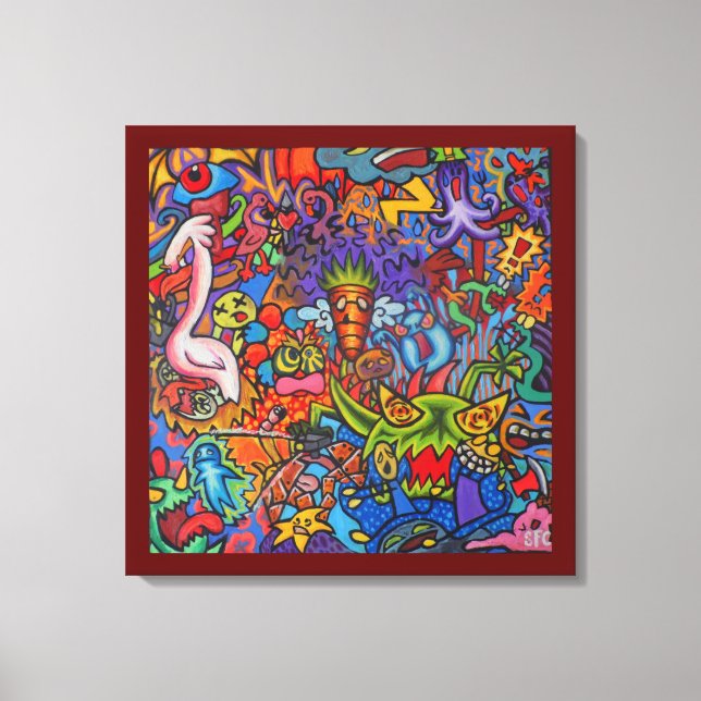 Impressão Em Tela Confusion By Squid Fear City (2.5) (Frente)