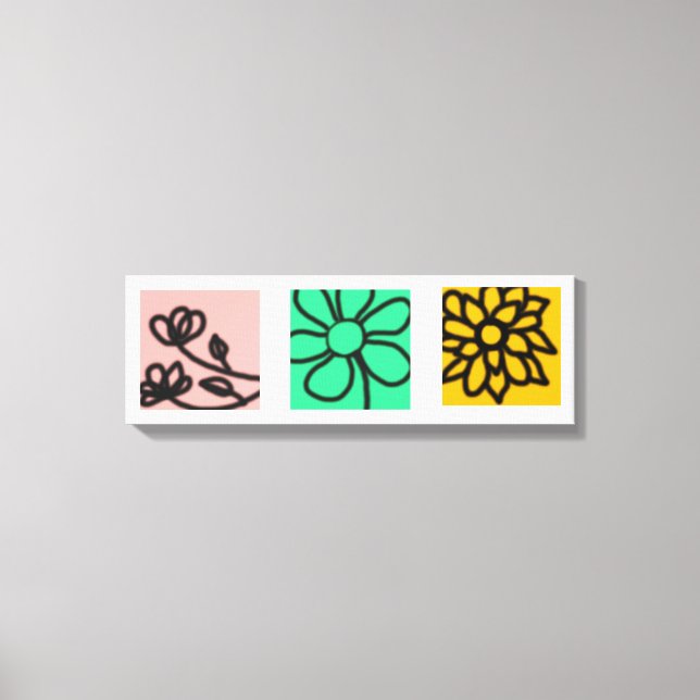 Impressão Em Tela Conjunto de Arte Floral Mod (Frente)