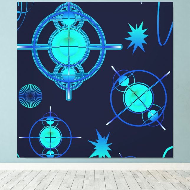 Impressão Em Tela Connected Minds Pattern (Insitu(piso de madeira))