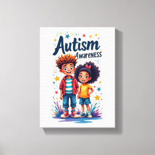 Impressão Em Tela Conscientização do Autismo
