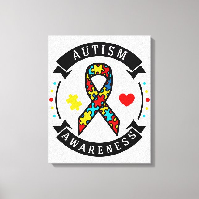 Impressão Em Tela Conscientização do Autismo (Frente)