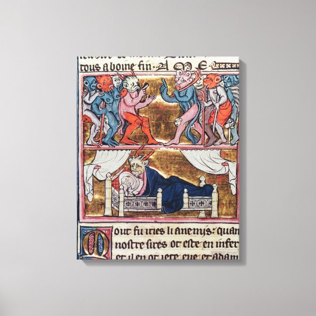 Impressão Em Tela Conselho de Demônios, do "Histoire de Merlin" (Frente)