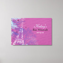 Impressão Em Tela CONSELHO de Entrada do Bar FRANCÊS Bat Mitzvah