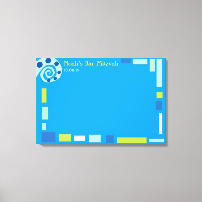 Impressão Em Tela CONSELHO De Entrada Do Bar WAVES DO NOAH Bat Mitzv (Frente)