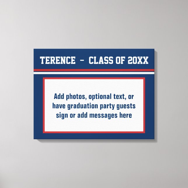 Impressão Em Tela Conselho de Memória de Assinatura de Convidado de  (Frente)