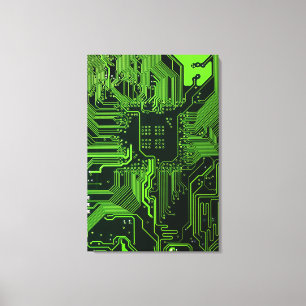 Impressão Em Tela Conselho do circuito do computador legal - Verde