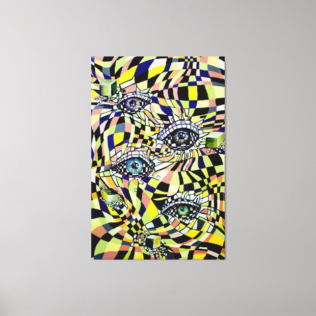 Impressão Em Tela Conspiração Todos Vendo Trabalho de arte de Aquare (Frente)