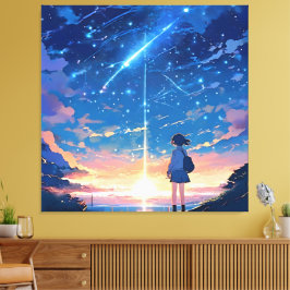 Impressão Em Tela constelação com estrelas atiradoras