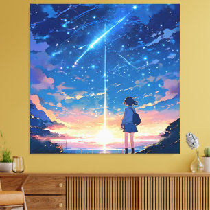 Impressão Em Tela constelação com estrelas atiradoras
