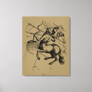 Impressão Em Tela Constelação Sagittarius Hevelius 1690