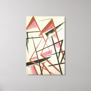 Impressão Em Tela Construção linear, c.1921 (gouache no papel)