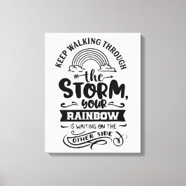 Impressão Em Tela Continue Andando Pela Tempestade