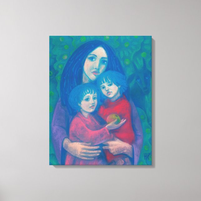 Impressão Em Tela conto de fadas da cama, dia de as mães de arte par (Frente)