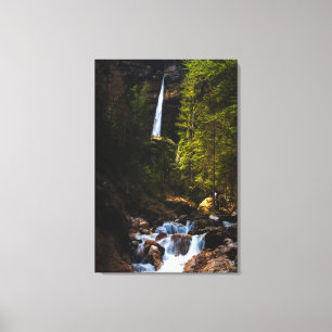 Impressão Em Tela conto de fadas mágico em cachoeira Peričnik, Eslov