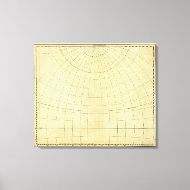 Impressão Em Tela Contorno da Ásia (Frente)