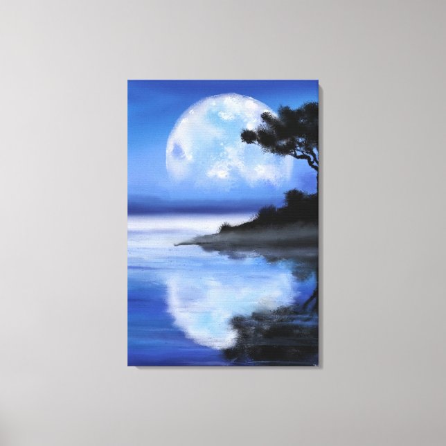 Impressão Em Tela Contos da Lua - Aquarela (Frente)