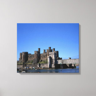 Impressão Em Tela Conwy Castle North Wales Cartão postal Poster Fau