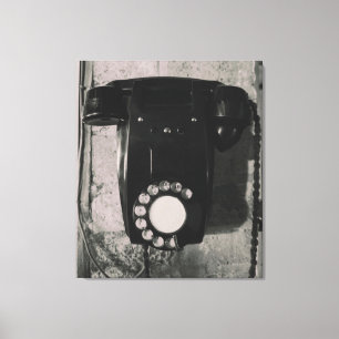 Impressão Em Tela Cópia fotográfica do telefone giratório do vint