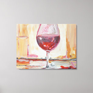 Impressão Em Tela Copo de Vinho Tinto Elegante