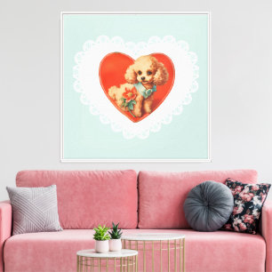 Impressão Em Tela Coquetel Vintage Pastel Animais Bebês Cão