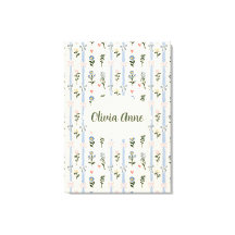 Coquette Botânico Laço Rosa Nome Personalizado Ber