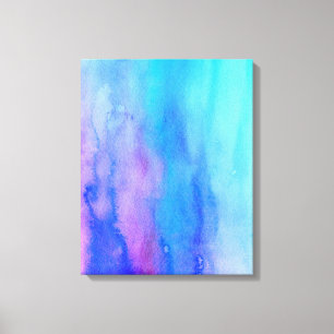 Impressão Em Tela Cor da Água Púrpura Abstrato azul-moderna