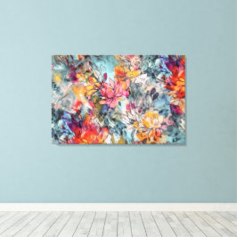 Impressão Em Tela Cor-de-laranja brilhante, cor-de-rosa e Abstrato l