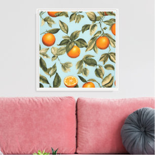 Impressão Em Tela Cor de laranja Vintage