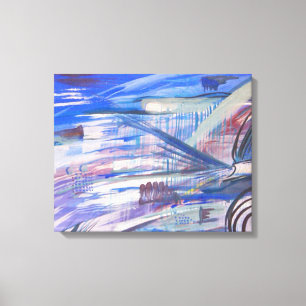 Impressão Em Tela Cor-de-rosa azul moderno e Abstrato-arte