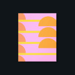 Impressão Em Tela Cor-de-rosa branca, colorida, da arte escandinava<br><div class="desc">Arte Escandinava Geométrica Cor-de-Corte em Rosa,  Laranja e Tela Amarela</div>