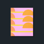 Impressão Em Tela Cor-de-rosa branca, colorida, da arte escandinava<br><div class="desc">Arte Escandinava Geométrica Cor-de-Corte em Rosa,  Laranja e Tela Amarela</div>