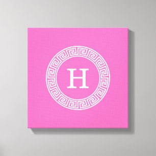 Impressão Em Tela Cor-de-rosa-quente 2 Whats - Quadro-chave grego -