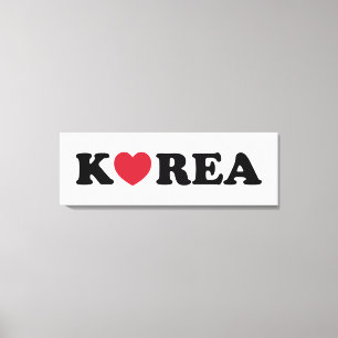 Impressão Em Tela Coração de Amor da Coreia
