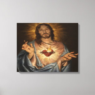 Impressão Em Tela coração de jesus