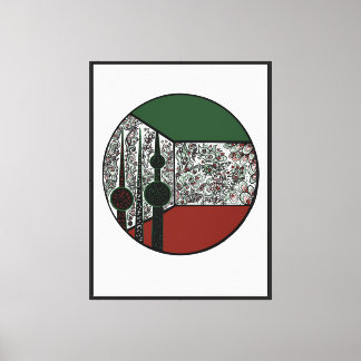 Impressão Em Tela Coração do Kuwait