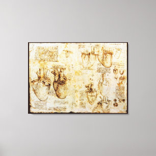 Impressão Em Tela Coração E Seus Vasos Sanguíneos, Sepia