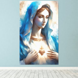 Impressão Em Tela Coração imaculado da virgem maria